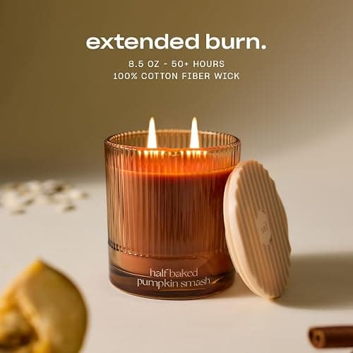 Half Baked Pumpkin Smash Scented Candle by Snif, 8.5oz | Festive Fall Candle | 50+ Hours| 100% Cotton Fiber Wicks | Soy Wax Blend | Non-Toxic, Vegan thumbnail 5