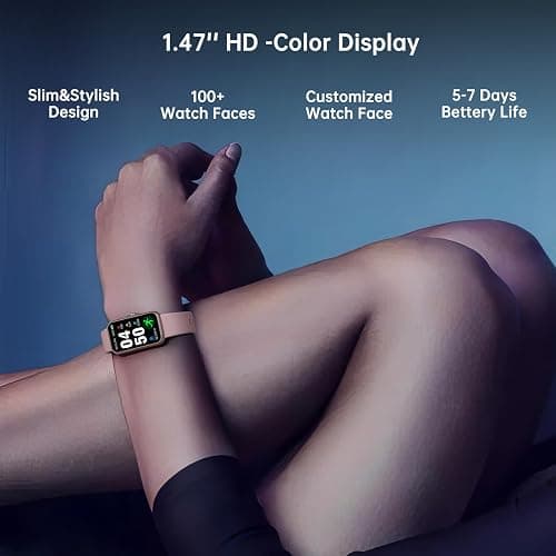Sunorshop Health Fitness Tracker, Smart Watch with 24/7 Heart Rate and Blood Oxygen Monitor, Sleep Tracker with IP68 Waterproof, Activity Tracker Pedometer Step Counter for Women Men (Pink) thumbnail 6