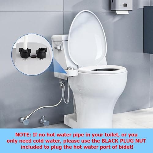 DooLv Hot and Cold Bidet Attachment for Toilet, Ultra-Slim Bidet Attachment Warm Water, Non-Electric Adjustable Pressure Self Cleaning Sprayer Nozzle Control for Posterior, Feminine Wash thumbnail 7