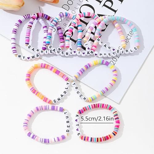 fmsao 10pcs Korea-Pop KATSEYE Bracelets Merch Bracelet Beaded Inspired Katseyes Gift for Wemon thumbnail 5