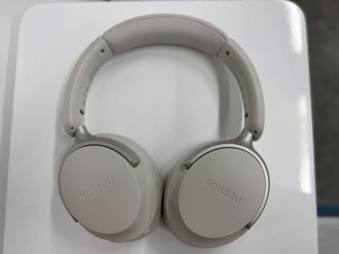 RORSOU B8 Bluetooth Headphones Over Ear, 6 EQ Music Modes and 50H Playtime Deep Bass Wireless Headphones with Mic, Lightweight Folding HiFi Stereo Headset for iPad/Travel/Tablet/PC/Home Grey thumbnail 3