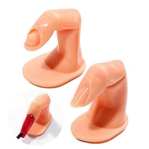 10Pcs Practice Hand for Acrylic Nails, Practice Finger Nail Art Practice Finger Plastic Fake Fingers with nail for Acrylic Gel Nail Art Training - Image 1