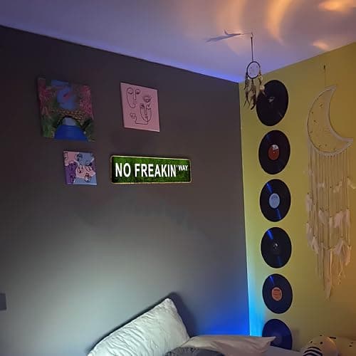 HK Studio 420 Decorations, No Freakin' Way, Street Signs - 420 Decor, Street Signs for Bedroom 6" x 15" thumbnail 2