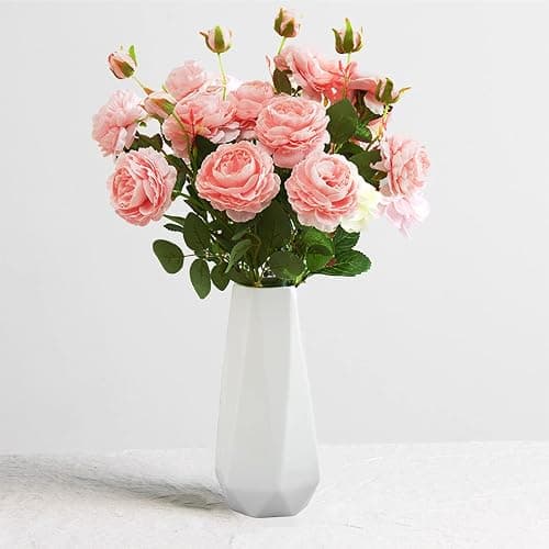 Ceramic Vase, 7.4 Inch for Pampas Calla Lily Tulip, Flower Vase Minimalism Style for Modern Table Shelf Home Decor, Fit for Housewarming, Weddings, Birthday, Christmas, Thanksgiving, New Year - Image 1