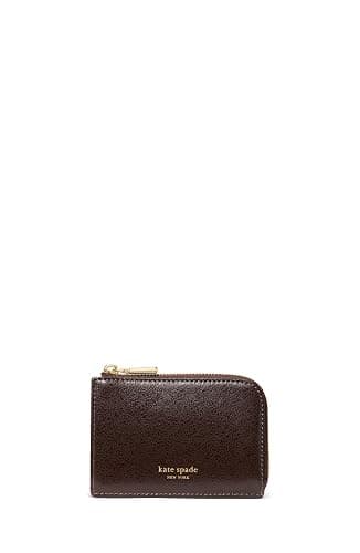 kate spade new york Mini Zip Card Case Crinkle Patent Leather Mini Zip Card Case - Image 1