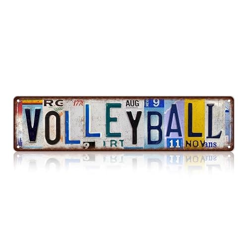 Vintage Sport Metal Tin Signs Volleyball Street Signs Man cave Home Room Bar Wall Decor 16 x 4 Inches - Image 1