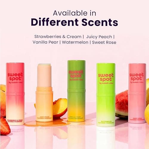 SweetSpot Flavored Solid Perfume Stick, Portable Travel Perfumes for Women, Long Lasting Fragrances, Non Sticky Formula, Natural Ingredients, Fragrance Stick (Strawberries & Cream) thumbnail 9