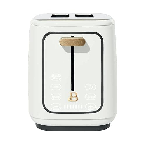 Beautiful 2- Toaster by Drew Barrymore – Touch Display, 7 Shade Settings, Extra-Wide Slots, High-Lift Lever, Removable Crumb Tray (White Icing) - Image 1