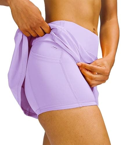MEIVSO Women's Pleated Workout Tennis Skirts with Pockets Activewear Sports Skort Built-in Shorts thumbnail 4