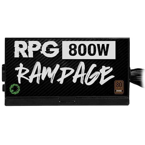 GameMax 800W Rampage Power Supply, Non-Modular, APFC, Japanese Tk Main Capacitor, 80 Plus Bronze, 88% Efficiency, 14cm Cooling Fan, Real Power Gaming | Black thumbnail 10