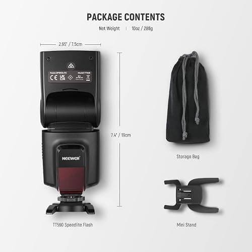 Neewer TT560 Flash Speedlite for Canon Sony Nikon Panasonic Olympus Pentax and Other DSLR Cameras, Digital Camera Speedlight with Standard Hot Shoe - for Canon Nikon Sony thumbnail 9