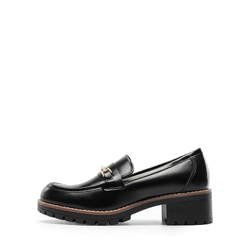 DREAM PAIRS Women's Chunky Loafers, Platform Comfortable Slip-On Dressy Business Casual Shoes thumbnail 4