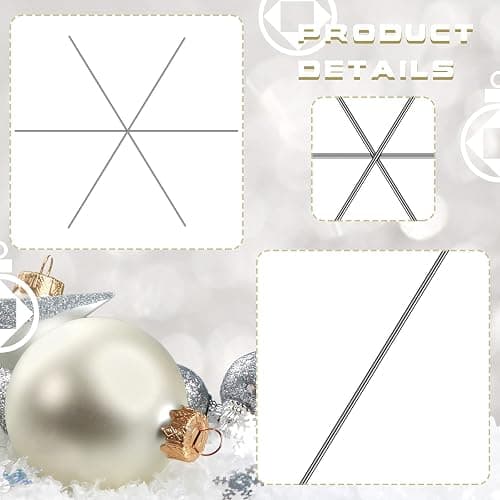 Hotop Christmas Snowflake Wire Metal Snowflake Xmas Bead Wire for DIY Jewelry Ribbon Charms Party Winter Decorations Craft Making Supplies(24 Pcs,3.7/4.5/6 Inch) thumbnail 3