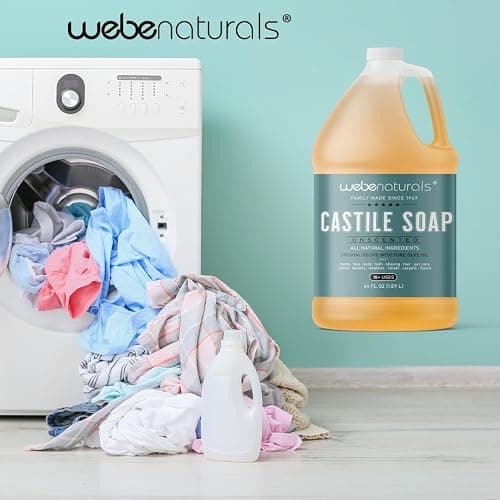 WEBE Pure Unscented Castile Liquid Soap Refill, 64 Ounce | Vegan & Gluten Free Non-GMO, For Face, Body Wash, Dishes, Pets & Laundry thumbnail 6