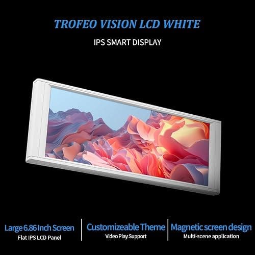 Thermalright TV LCD White Display Screen-Magnetic Suction,6.86" IPS Panel | 1280x480 Resolution for Static/Dynamic Image Switching, can be Paired with a Chassis/CPU Liquid Cooler(White) thumbnail 3