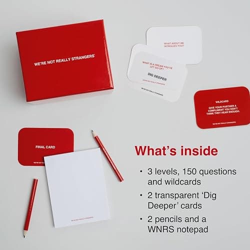 WE'RE NOT REALLY STRANGERS Card Game - 150 Conversation Cards for Adults, Teens, Couples, and Strangers - Icebreaker Questions for Game Night, Date Night, & Parties, Ages 15+, 2-6 Players - Core thumbnail 4