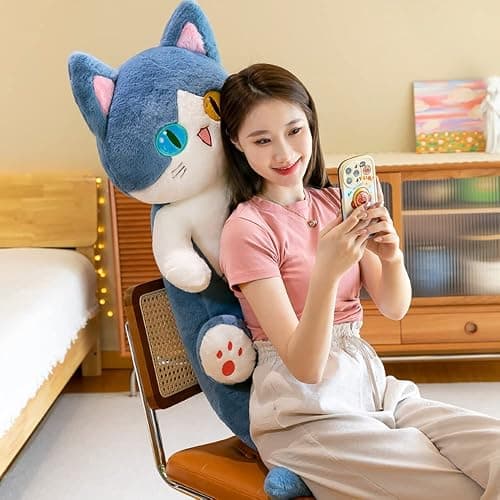 FANGYU Cute Plush Shark cat Toy, Cartoon Soft Stuffed Shark cat Pillow Long Throw Sleeping Pillow, Gifts for Kids (50cm/19.6in) thumbnail 7