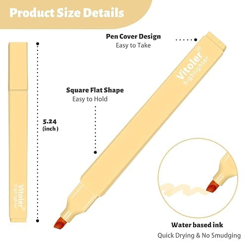 Piochoo Highlighters,20Pcs Highlighters Assorted Colors,Chisel Tip Bible Pens,Pastel Markers for Journaling Planner Notes Graduation Gifts thumbnail 3