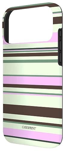 Y2K Stripes Pink Brown Green Case for iPhone 17 Pro Max thumbnail 2