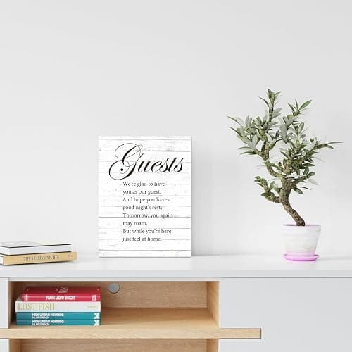 Be Our Guest Wall Decor,Guest Room Decor,Guests We're Glad to Have You as Our Guest Canvas Poster Print for Guest Room Bedroom Wall Decor W664 thumbnail 7