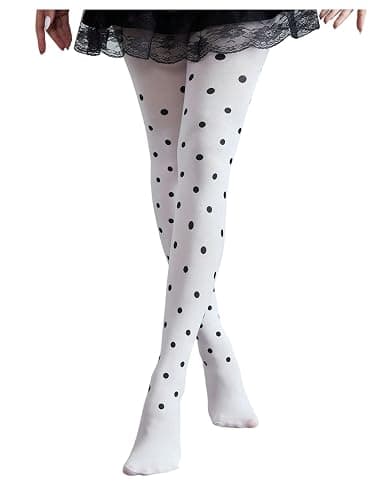 Floerns Women's Polka Dots Tights Cute Thigh High Pantyhose Stockings Leggings - Image 1
