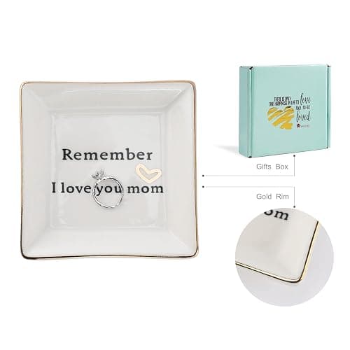 HOME SMILE Ceramic Ring Dish Jewelry Tray for Mom Sister Friends thumbnail 3