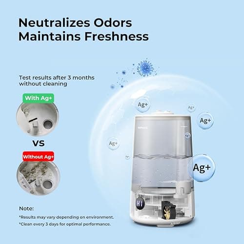 Homvana Humidifiers for Bedroom Home, 3.6 L Cool Mist Top-Fill 34H Super Long Time, Quiet 23dB, Baby Humidifier, Oil Diffuser for Large Room, Plants, Nursery, Office BPA FREE, 7 Color Light Ultrasonic thumbnail 5