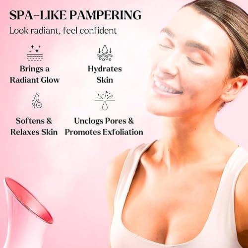 Facial Steamer Spa Gifts with Complimentary 17 Skin Care Tools | Face Steamer for Facial Deep Cleaning | Towel Warmer & Humidifier Mode| Self Care Gifts for Women, Spa Gifts, Christmas Gifts for Women thumbnail 5