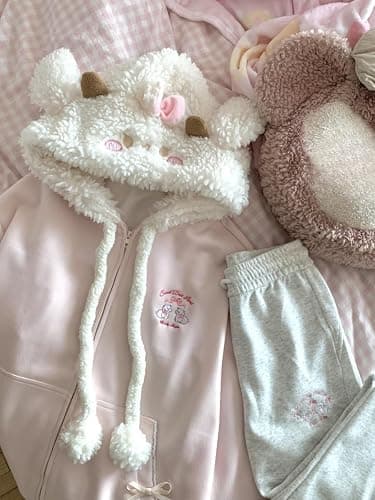 KSDDC Y2K Cutecore Kawaii Jojifuku Jacket Women Lolita Long Sleeve Zip Up Hoodie Oversize Sweatshirt Top Igari Clothes thumbnail 7