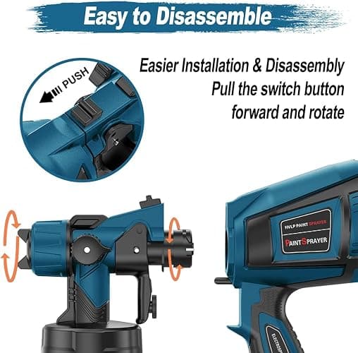 Paint Sprayer Tool 1000W High Power Electric Spray Paint Gun Easy to Clean for Furniture Cabinets House Painting thumbnail 5