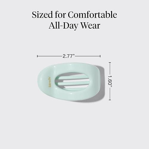 Kitsch Small Flat Claw Clip for Women - Sage Leaf, 1pc | Durable & Strong Hold Flat Hair Clips For Styling, Half Updo | Non-Slip for Secure, Comfortable Wear, For All Hair Types thumbnail 5