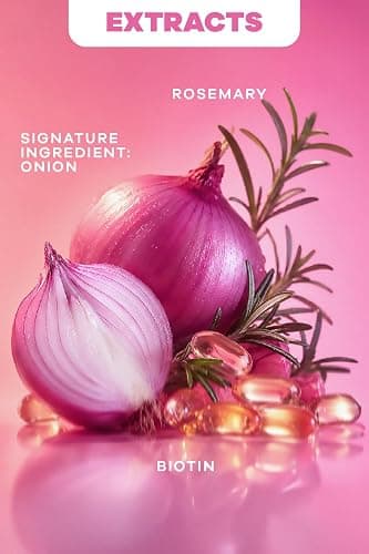 NATURAL SANT - Onion Biotin and Rosemary Shampoo for Stronger, Thicker, Longer Hair - Softening and Shine Enhancing - Fights Hair Loss and Thinning - Suitable for All Hair Types, Cruelty-Free thumbnail 3