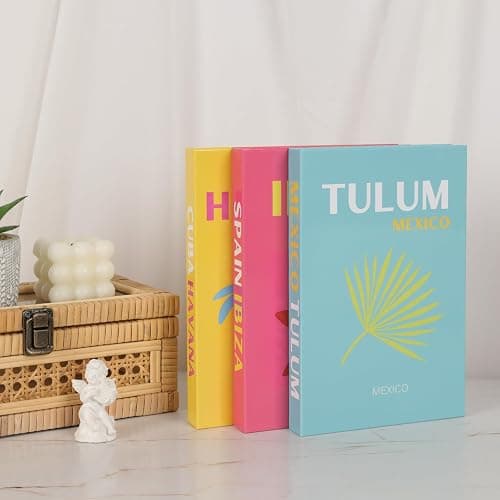 Preppy Room Decor Book Boxes Set of 3 - Decorative Faux Coffee Table Books with Magnetic Covers, Fashionable Bookshelf Decor, Fake Decorative Book Box for Home Essentials thumbnail 8