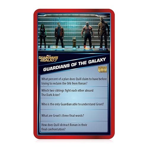 Top Trumps Marvel Cinematic Universe Quiz Game, 500 Questions to Test Your Knowledge on Guardians of The Galaxy, Avengers, S.H.I.E.L.D, Wakanda, Gift and Toy for Ages 8 Plus, Red thumbnail 4
