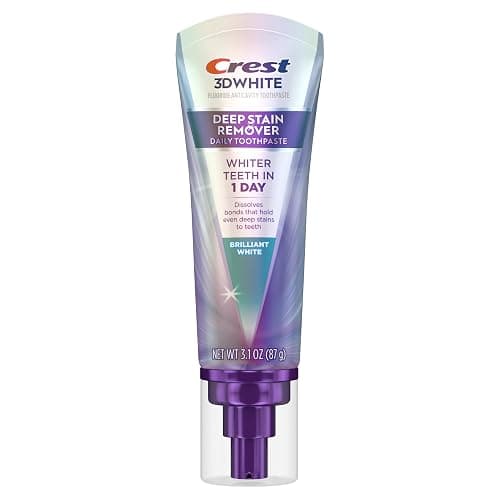 Crest 3D White Deep Stain Remover Toothpaste, Teeth whitening for Adults, 3.1oz, 2 Pack, Sensitivity Safe, Enamel Repair, Cavity Protection, Fluoride Toothpaste, Travel Size Toiletries thumbnail 15