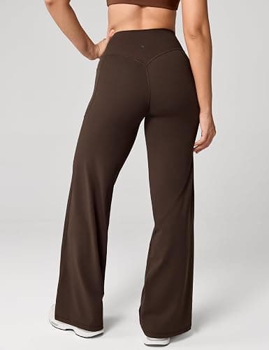 UNISSU Hugcurve No Front Seam High Waisted Wide Leg Yoga Pants for Women with Side Pockets Lounge Buttery Soft - 31" thumbnail 4