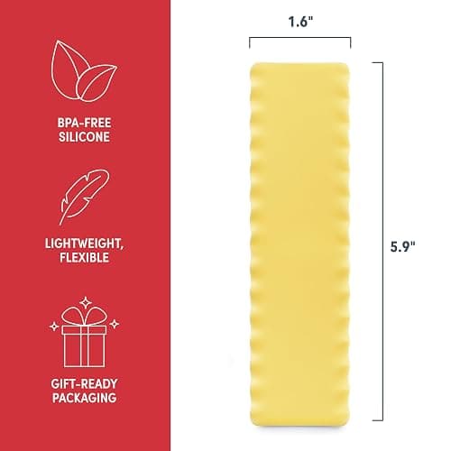 Genuine Fred USE Your Noodle Lasagna Noodle Bookmark, Thin Flexible Silicone, 6" Tall, Great Gift for Book and Pasta Lovers thumbnail 3