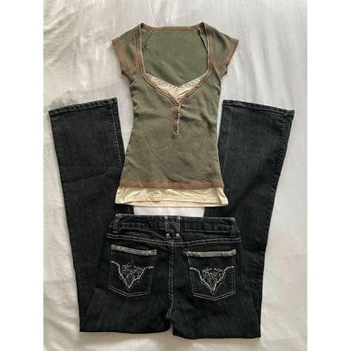 Y2k Fairy Grunge 2000s Short Sleeve Top Whimsy Twee Harajuku Emo Scene Clothes Vintage Mcbling Alt Fairycore Shirt thumbnail 3