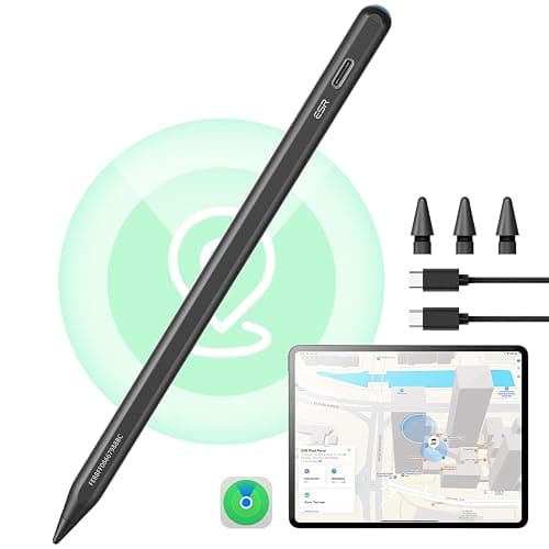 ESR Geo Digital iPad Pencil Findmy Compatible with Apple iPad 2018-2025,with Easy Shortcuts for Apple iPad A16/10/9/8 & Air 13/11 & Pro 12.9/13/11 & Mini 7/6/5,Black(No Wireless Charging) - Image 1