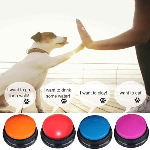 Artist Unknown 4 Color Voice Recording Button, Dog Buttons for Communication Pet Training Buzzer, 30 Second Record & Playback, Funny Gift for Study Office Home - 4 Color Packs thumbnail 3