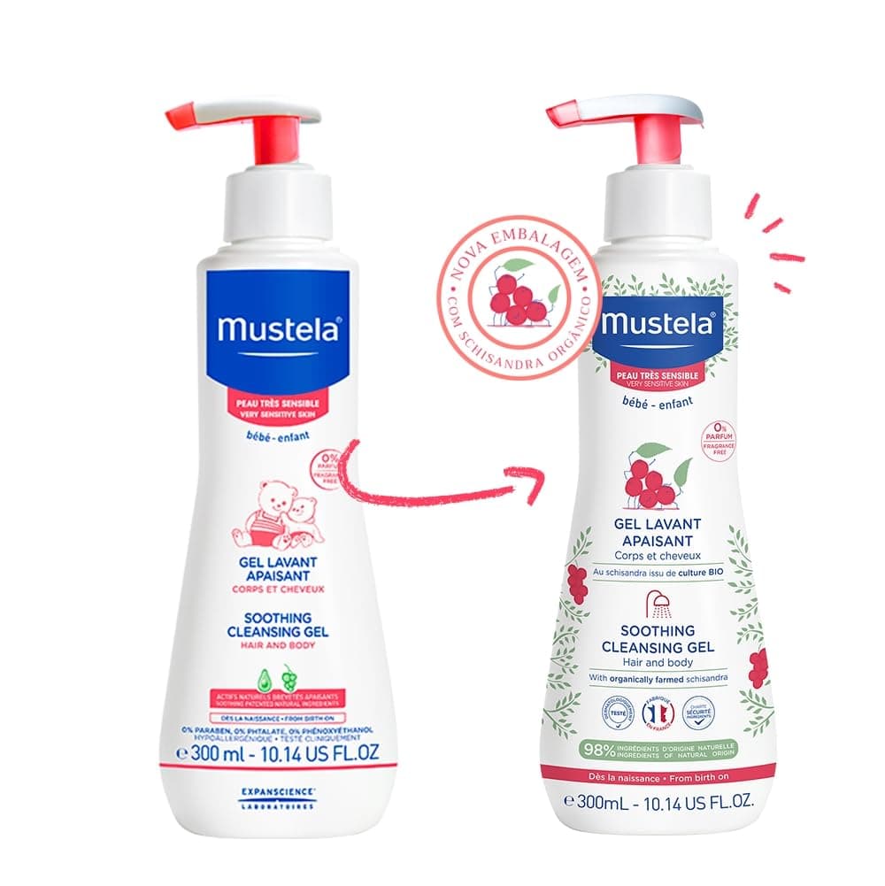 Mustela Gel Lavante Calmante 300ml para Pele Muito Sensível ou Sensibilizada – Sabonete Líquido Corpo e Cabelo para Bebês e Crianças - Sem fragrância - feito com 98% de ingredientes de origem natural thumbnail 7