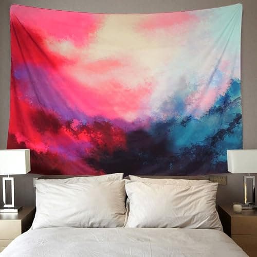 Tapestry Wall Tapestry Wall Hanging Tapestries Art Tapestry Flowing Cloud Tapestry Abstract Palette Tapestry Huge Tapestry Wall Blanket Wall Decor Wall Art Home Decor 59 X 51 Inches thumbnail 2