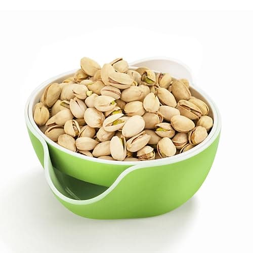 LivLab Mker Snack bowls for adults, Pistachios bowl with shell storage, Nut bowl sunflower seed spit cup, can berry serving dish, Green - Image 1