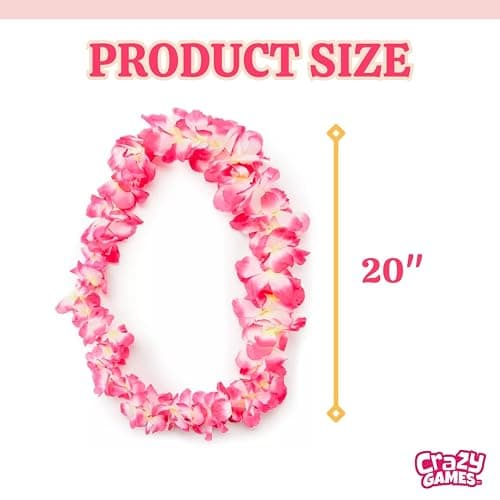25 Count Hawaiian Leis Set Necklace Bulk for Kids & Adults – Tropical Luau Flower Lei Necklaces, Multicolor Party Favors for Hawaii Decor Birthday, Beach Wedding, Easter Parties & Holiday Decorations thumbnail 5