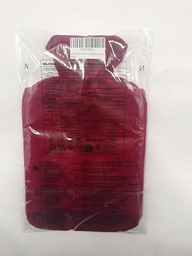 MUPAS Hot Water Bottle with Fleece Cover - 2L Large Leakproof Hot Water Bag - Soft Hot Water Bottle with Hand Pocket and Natural Rubber -for Hands, Feet, Shoulders, Neck, Abdomen, Legs (Red) thumbnail 9
