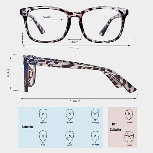 MAXJULI Blue Light Blocking Glasses,Computer Reading/Gaming/TV/Phones Glasses for Women Men(Leopard) thumbnail 3