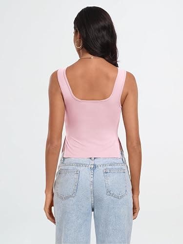 Trendy Queen Womens Going Out Crop Tops Backless Tank Tops Summer Y2k Teen Girls Basics Cute Clothes - XX-Small - Fleshpink thumbnail 4