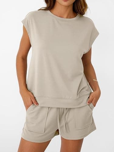 AUTOMET Womens Crew Neck Two Piece (large, khaki) thumbnail 5