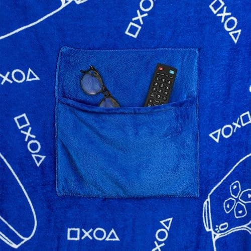 Paladone PlayStation 2-in-1 Cushion Blanket - Officially Licensed Travel Blanket, Foldable Soft Fluffy Throw, Compact Design for Gaming Room or Bedroom Decor thumbnail 5