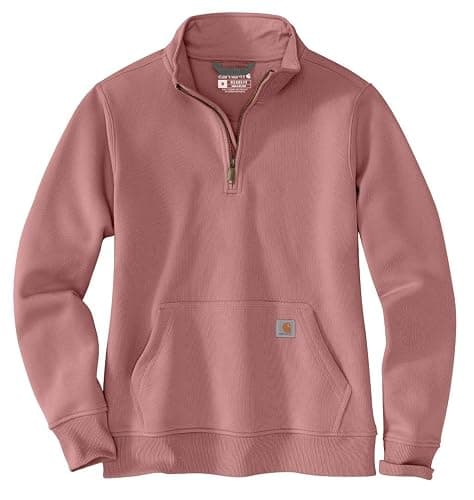 Carhartt Women's Relaxed Fit Midweight Quarter-Zip Mock-Neck Sweatshirt - Image 1